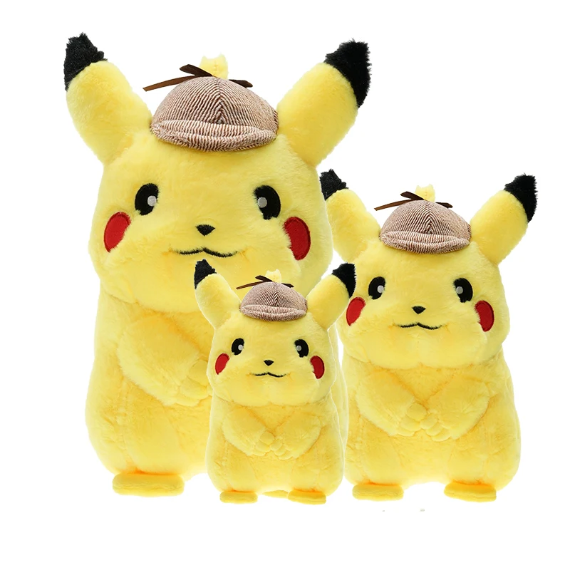 

3 Size 2019 Movie Pikachu as Detective Kawaii Cute Plush Toys