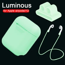 Светящийся чехол i9s i10 i11 i13 i19 TWS, силиконовый чехол для наушников Apple, аксессуары для airpods, защитный чехол