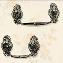 96mm shaky ring drawer handles Bronze kitchen cabinet pulls antique zinc alloy dresser cupboard handles pulls knobs