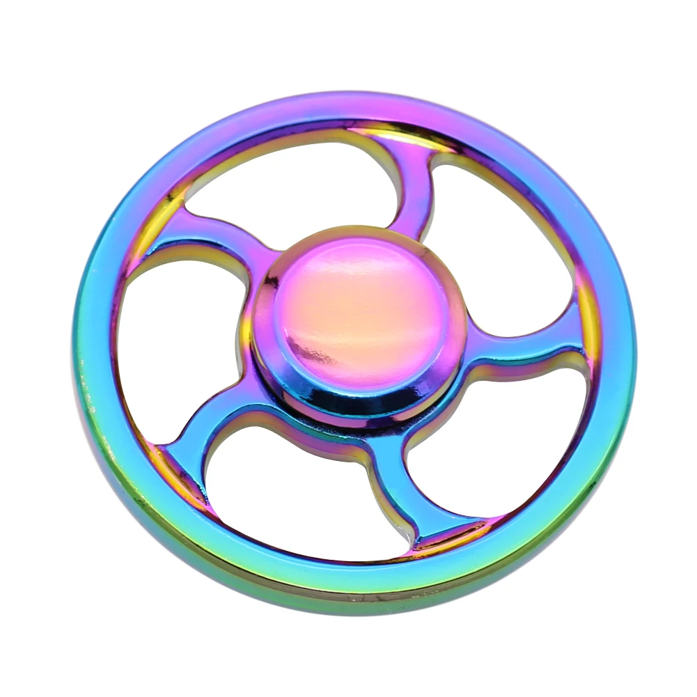

Fidget Spinner Colorful Tri-spinner Anxiety Stress Hand Spinner Aluminum Alloy EDC Focus Fidget Cube Toy for Autism ADD and ADHD
