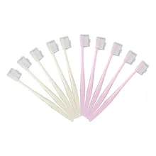 Мягкая Щетинная зубная щетка головные уборы, маленькие размеры, мульти-цветная зубная щетка дорожная Портативный eco-friendly уход за зубами 10 шт./компл. B1