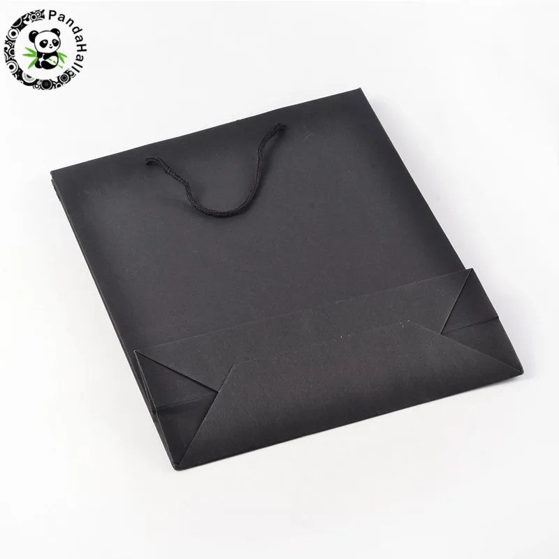 Шт. 10 шт. прямоугольная крафт-бумага пакеты подарочные сумки для покупок с нейлоновой нитью для упаковки ювелирных изделий