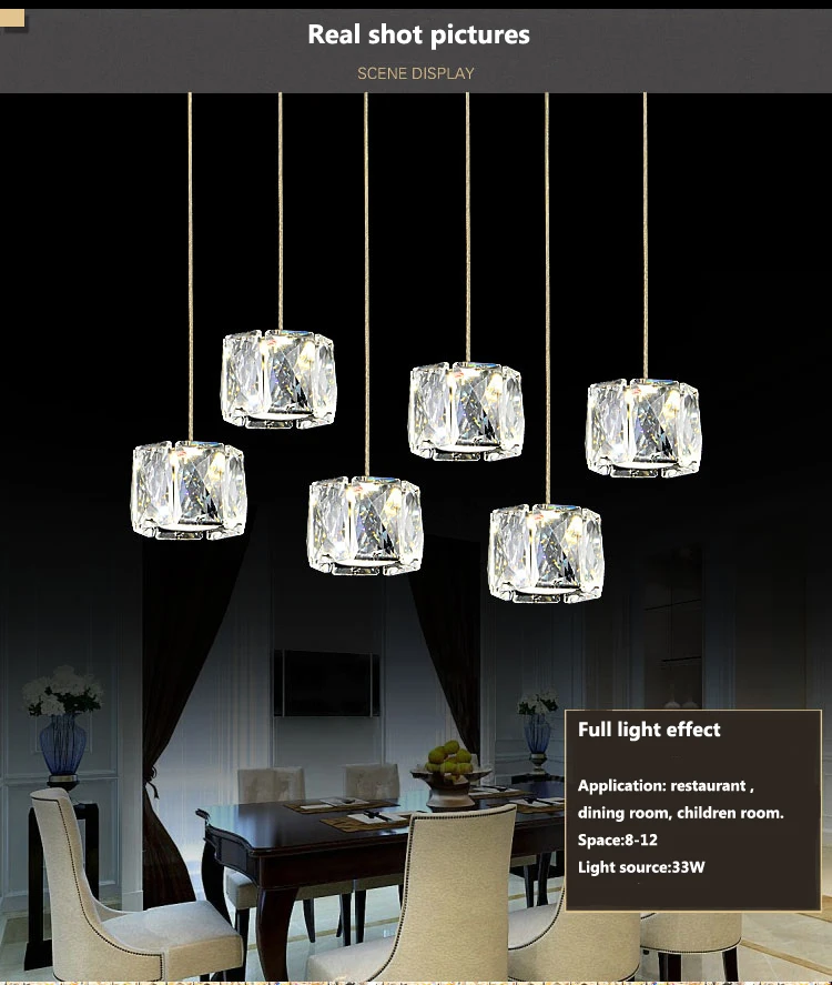 

2017 Modern crystal chandelier lights for dining room decorative