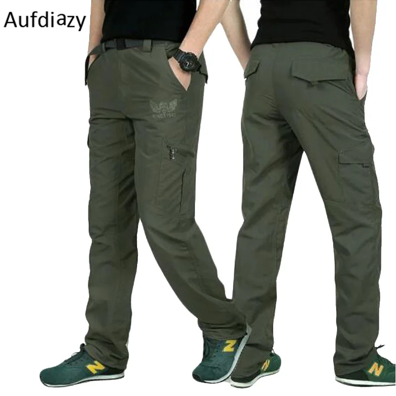 Aufdiazy летние мужские быстросохнущие походные брюки армейский зеленый мужской военный стиль брюки карго треккинговые альпинистские походные брюки JM046