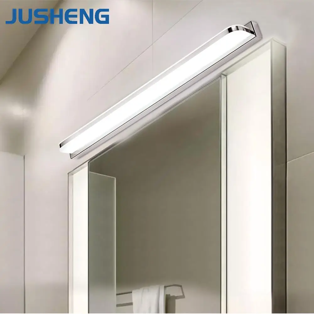 JUSHENG винтажный внутренний настенный светильник с поворотным кронштейном в ванной современный светодиодный светильник для зеркала с переключателем над картинкой светильник ing светильники