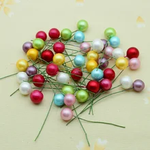 50 шт., пенные вишни для украшения дома, аксессуары для Рождества, свадьбы, скрапбукинга, поддельные пластиковые, сделай сам, венок, подарок, искусственные цветы