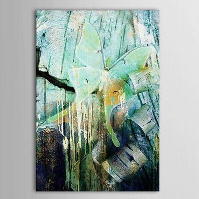 

Handpainted Abstract Knife Oil Paintings on Canvas Home Decor Wall Art Pictures Large Handmade Graffiti Butterfly Painting Oils