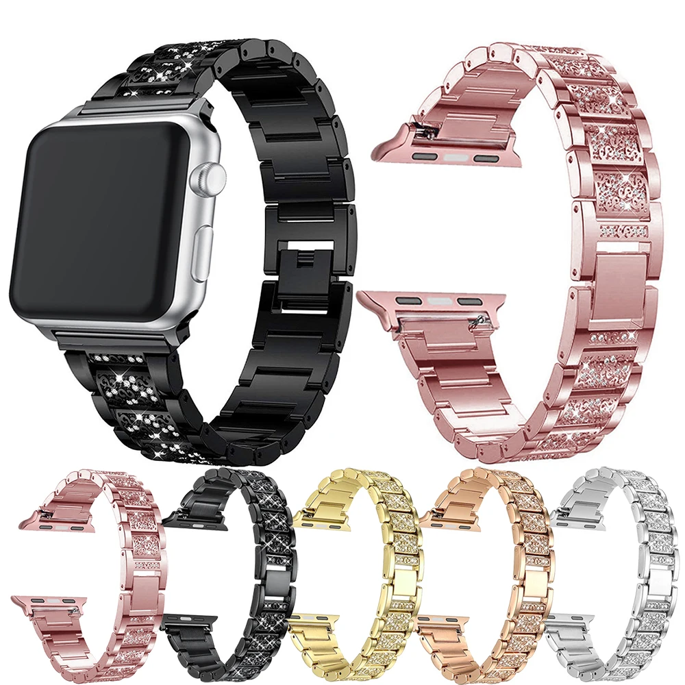 Essidi для Apple Watch Series 5 4 3 2 1 Смарт Браслет ремешок 38 40 мм 42 44 нержавеющая сталь Iwatch