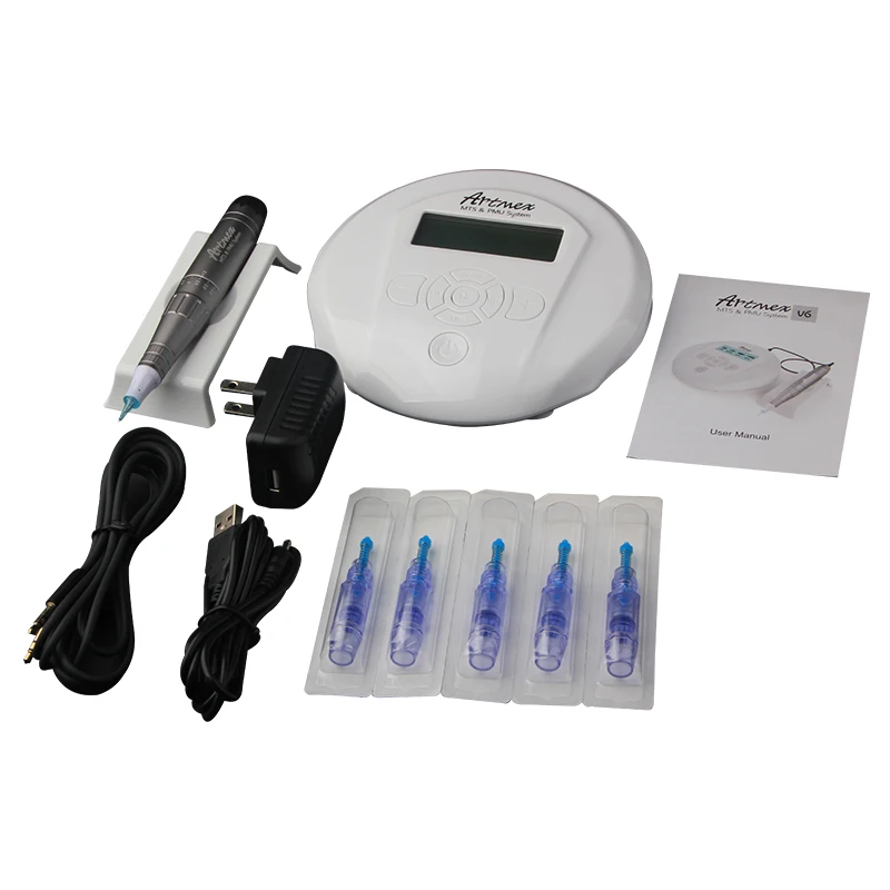 Kopen Artmex V6 Permanente Make Up Wenkbrauw Tattoo Machine Met Digitale Bedieningspaneel Micropigmentation Apparaat Eye Brow Lip Derma Pen