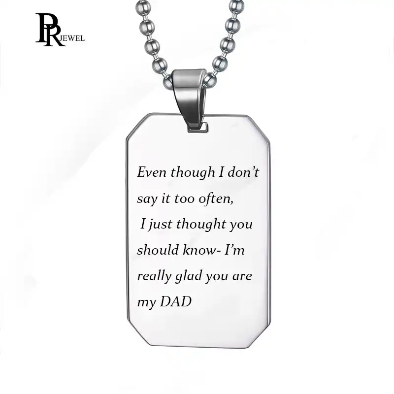 fathers day necklace engraved