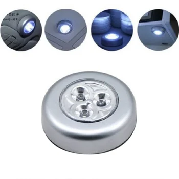 

Hot New 3LED Stick Touch Light Lamp Battery Powered Wireless Stick-on Touch Night Light Push Lamp