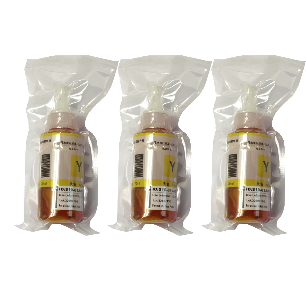 

3X70ML Yellow Dye Ink for Epson L100 L110 L120 L132 L210 L222 L300 L312 L355 L350 L362 L366 L550 L555 L566 L220 L565 L365 L805