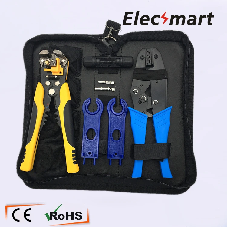 

TZ-2546 Crimping Plier Automatic Wire Stripper Set with MC4 Connector MC4 Wrench