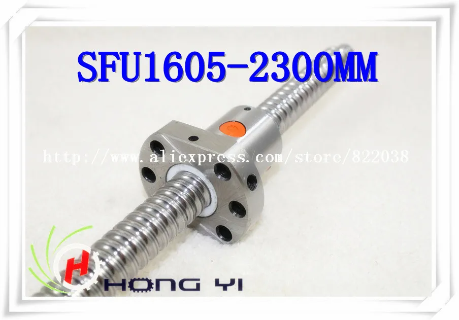 1 X SFU1605 Ball screw L = 2300mm + 1pcs Ballscrew Ballnut for CNC and BK/BF12 standard processing 1 X SFU1605 Ball screw L = 2300mm + 1pcs Ballscrew Ballnut for CNC and BK/BF12 standard processing