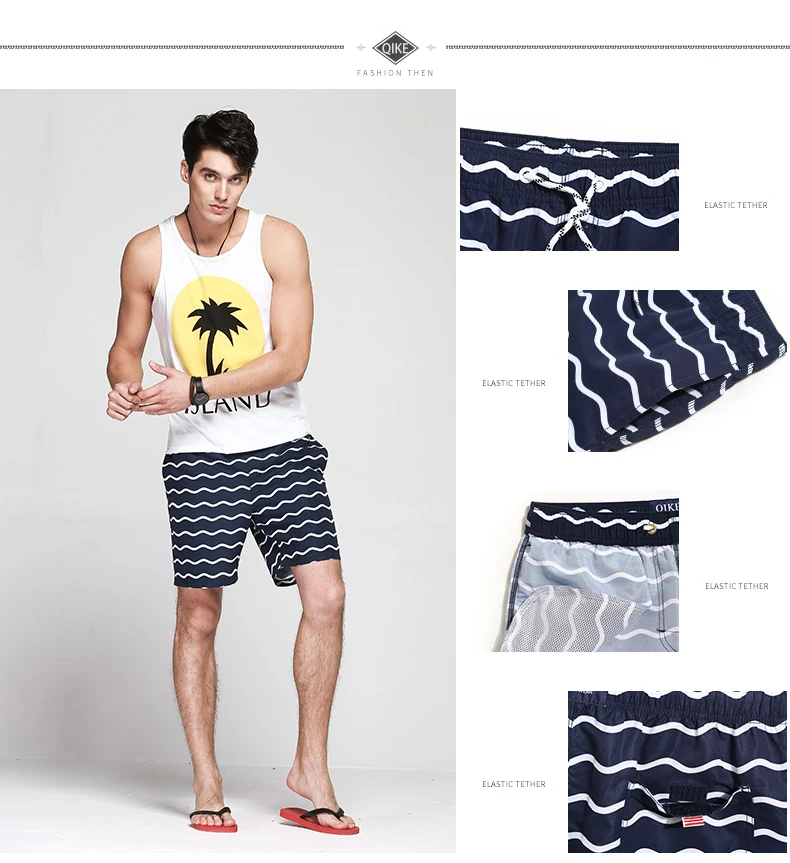 Homens Praia Shorts Board Shorts Troncos QIKERBONG