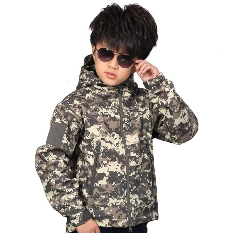 Mortonpart New Tactical Children Outdoor Softshell Jacket Kids Sport