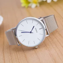 2017 new fashion brand men’s watch luxury silver mesh belt casual quartz wrist watch geneva casual watches reloje mujer gold