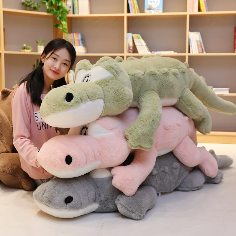 

Plush Crocodile Stuffed Toy Animals Pillow Kids Huggable Nap Pillow Companion Crocodile Toy Baby Gift 65cm/100cm/120cm