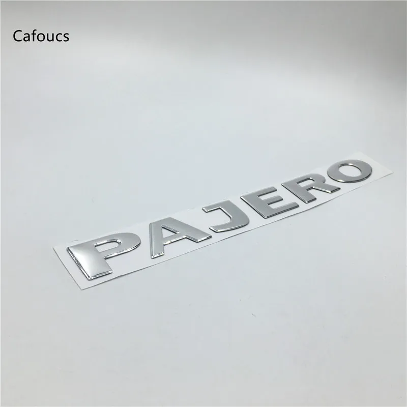 

Cafoucs For MITSUBISHI PAJERO Badge Chrome Rear Tailgate Boot Emblems Trunk Spare Wheel Letters 225x24mm