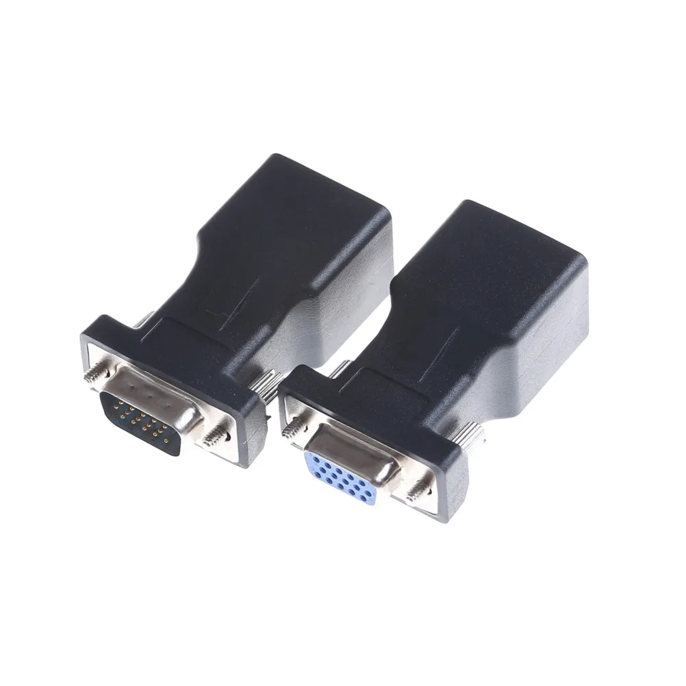 Female/Male VGA to RJ45 Connector Desktop PC Parts for Macbook Video Extender Computer/Laptop Accessories