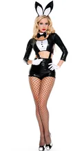 Carnaval del conejito erotic adultos disfraces cosplay mujeres de cuero conejo lanzador fancy Cosplay party set sexy mickey disfraz de Halloween