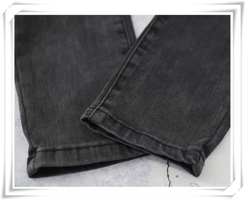 European and American women's wear high-waisted black super stretch acid-washed jeans and short leg trousers cross border women's wear (14)