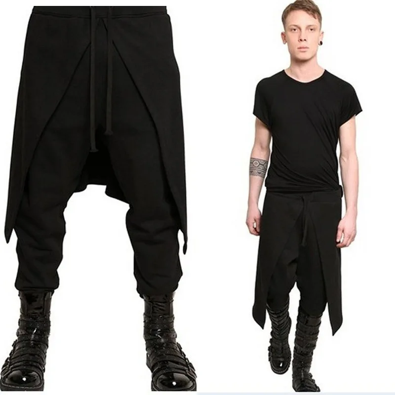 

Men's Stitching Loose Pants Streetwear Ropa De Hombre 2018 Hip Hop Men Clothes Trousers Mens Bodybuilding Fitness Sweat