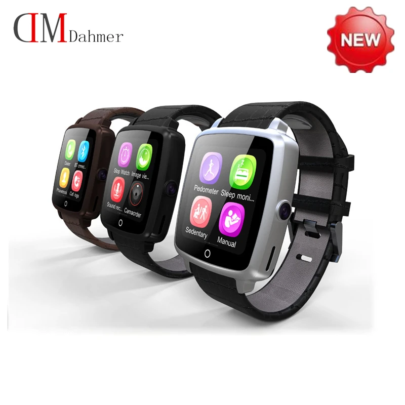 New Leather Bluetooth font b SmartWatch b font U11C Smart Watch Phone Support SIM Card Video
