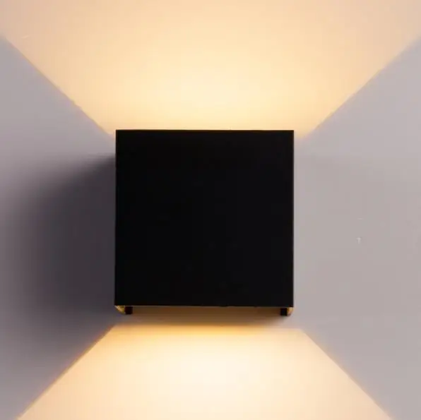 12W Modern Brief Round Cube Adjustable Surface Mounted Outdoor LED Wall Light Waterproof Wall Sconce Lamp For Corridor Porch
