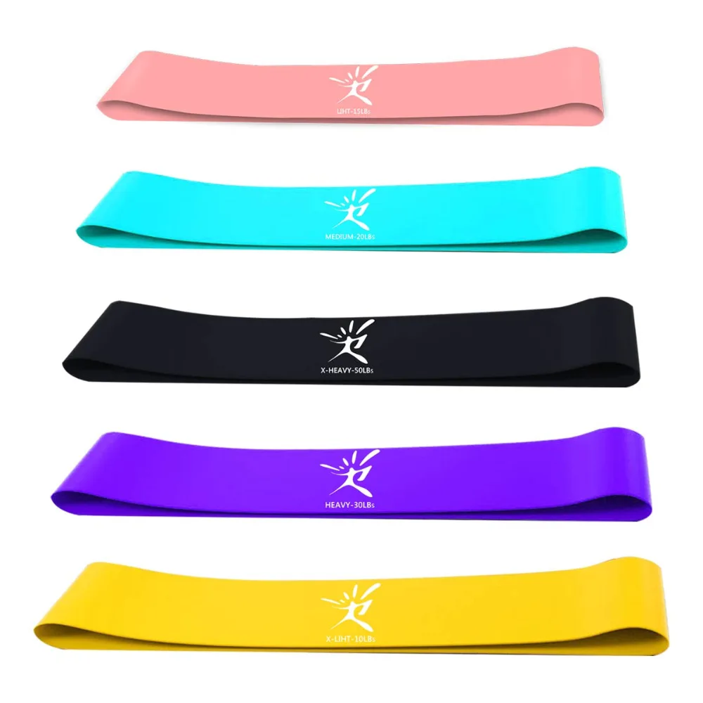 Resistant Elastic Band Loop Set Eco-Friendly Latex for Yoga Pilates Home Fitness Exercise Physical Power and Flexibility