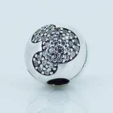 DIY бусины для изготовления ювелирных изделий из стерлингового серебра-ювелирные изделия Микки Pave из бисера Подвески Серебро 925 Berloque Perles женские