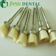 1000 PCS dental Latch style flat bowl brush polishing White bristle brush Dentist Prophylaxis White bristle brush SL-PB380