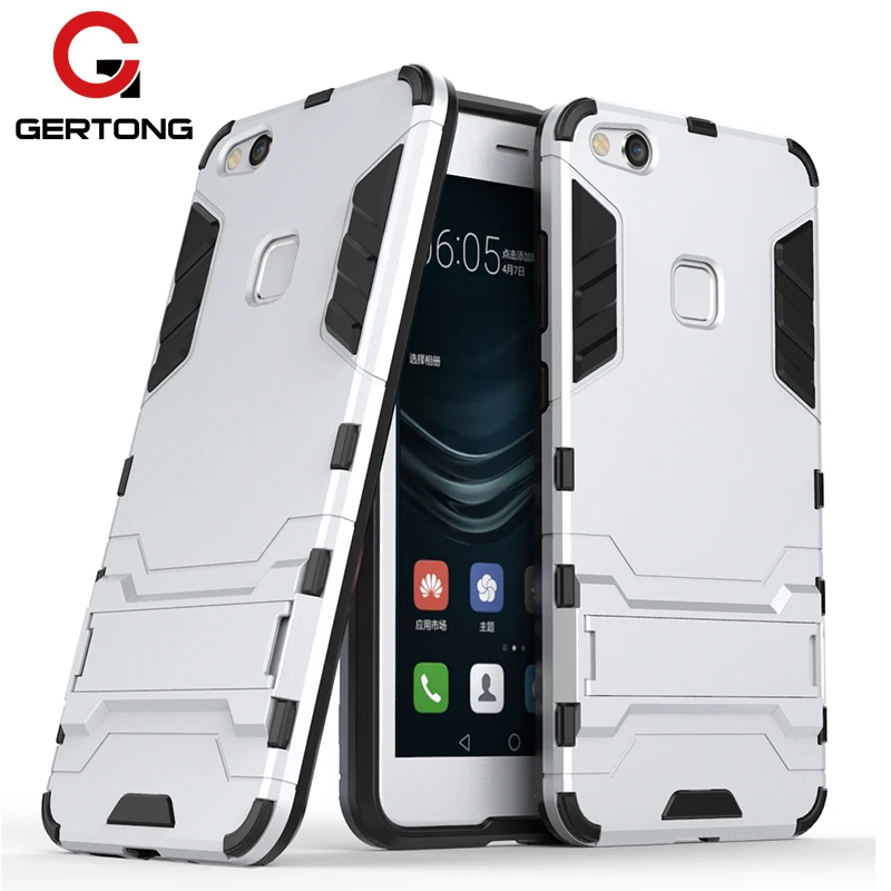 

Phone Case For Huawei P10 P8 Lite 2017 P9 Lite Back Cover For Huawei Honor 8 Lite Dual Hybrid TPU+PC Silicon With Stand Cases