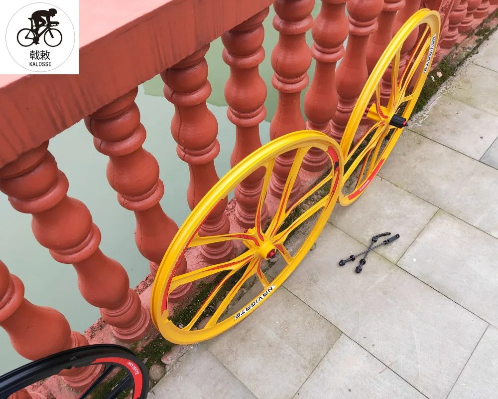 Cheap Kalosse magnesuim alloy  29inch  mountain bike wheels 2 bearings hubs  100/135mm   For 11 Speed cassette 10