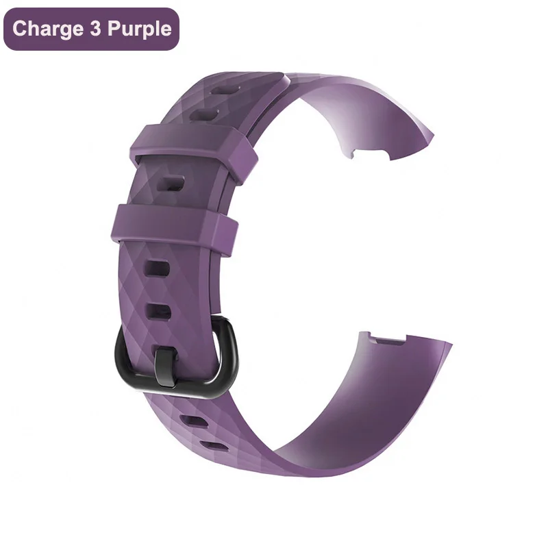 XShum Fitbit Charge 3 Band TPE ремешок для FitBit Charge 3 TPE браслет для Fit bit charge 3 band Замена для аксессуаров - Цвет: Charge 3 Purple