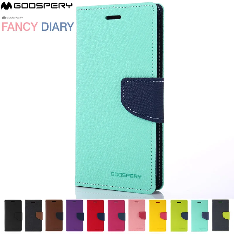 

GOOSPERY Color Fancy Diary Card Pocket Flip PU Leather Wallet Case Cover For Xiaomi Redmi 2 3s Note 2 3 4 4X Mi 4i Mi6 MAX