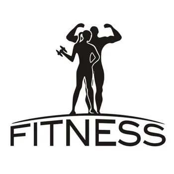 

Sporting Couple Removable Wall Sticker Out Work Decal For GYM Vinyl Self Adhesive Wall Art Mural