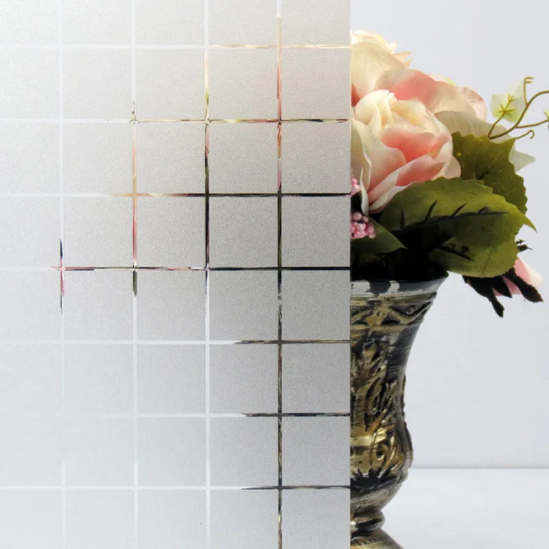 

Electrostatic glass sticker Lattice opaque scrub PVC Glass decorative film Office decorative window sticker Heat insulation film