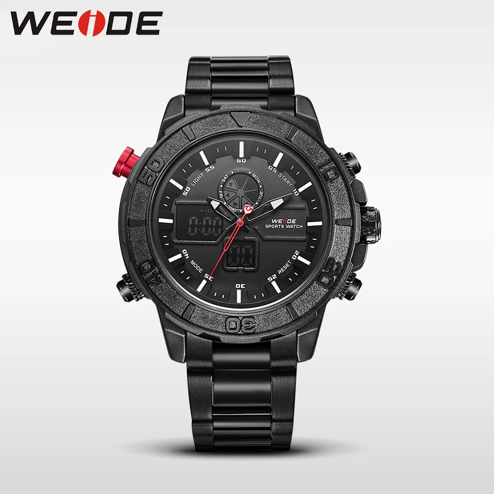 

WEIDE men watches top brand luxury clock men watch stainless steel date digital led relogio water resistant erkek kol saati