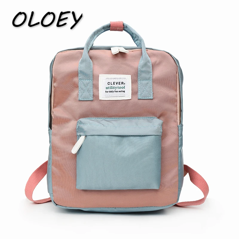 

Waterproof Nylon Women Backpack Female Large Capacity High Schoolbag Korean Vintage Girl Shoulder Bags Travel Bag Mochila#