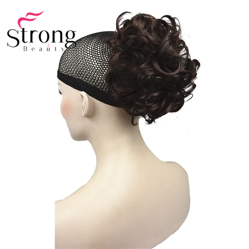 StrongBeauty короткий кудрявый зажим в Коготь Конский хвост наращивание волос синтетические волосы кусок 80 г с челюстью/коготь клип - Цвет: 2SP33