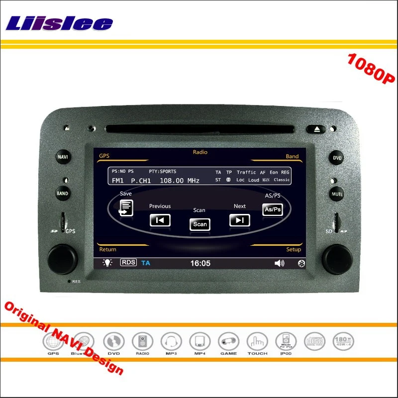 Top Liislee For Alfa Romeo 147 / GT 2005 Car Stereo Radio CD DVD Player GPS Navigation 1080P HD Screen System Original NAVI Design 5
