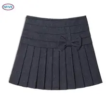 NFIVE бренд женские тонкие короткие юбки Новая мода Корейский осень зима чистый цвет универсальная молния бант шерсть плиссированная юбка