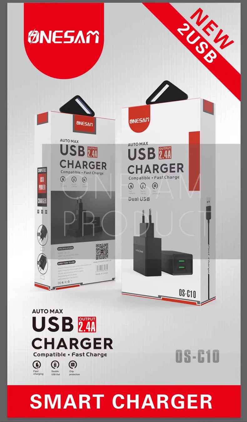 US EU plug Dual USB Quick charge 2.4A for Iphone 7 8 EU US Plug Mobile Phone Fast charger charging for Samsug s8 s9 Huawei-3