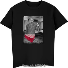 Модная футболка с изображением Эйнштейна для игры в пиво-понг, Мужская футболка с графикой, крутые футболки, топы, Harajuku, уличная одежда, футболка с коротким рукавом