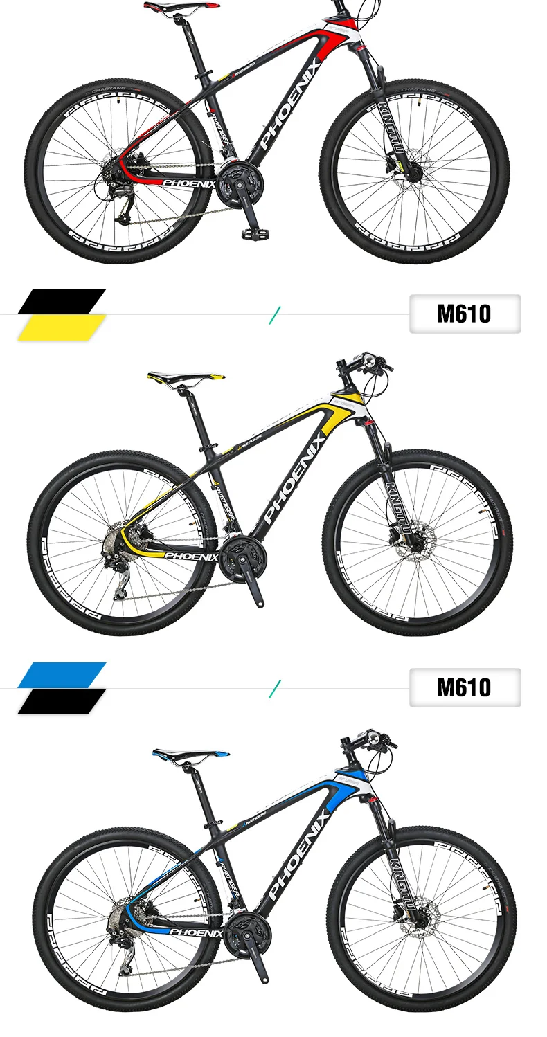 Discount New Brand Mountain Bike Carbon Fiber Frame 27.5 inch Wheel Hydraulic Disc Brake M370/M610 Shift 27/30 Speed MTB Bicycle 12