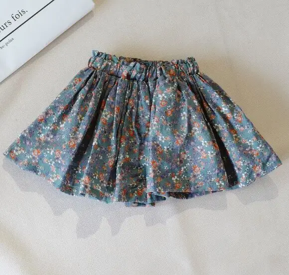 От 1 до 5 лет Одежда для маленьких девочек летние Цветочный принт юбки пачки для детей, детская летняя одежда для малыша - Цвет: Серый
