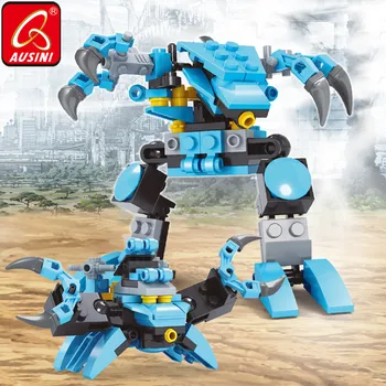 

AUSINI Transformation Robot Crab Blocks Deformation Toys for Children DIY Creator Boys Building Model Set Designer Figure Bricks