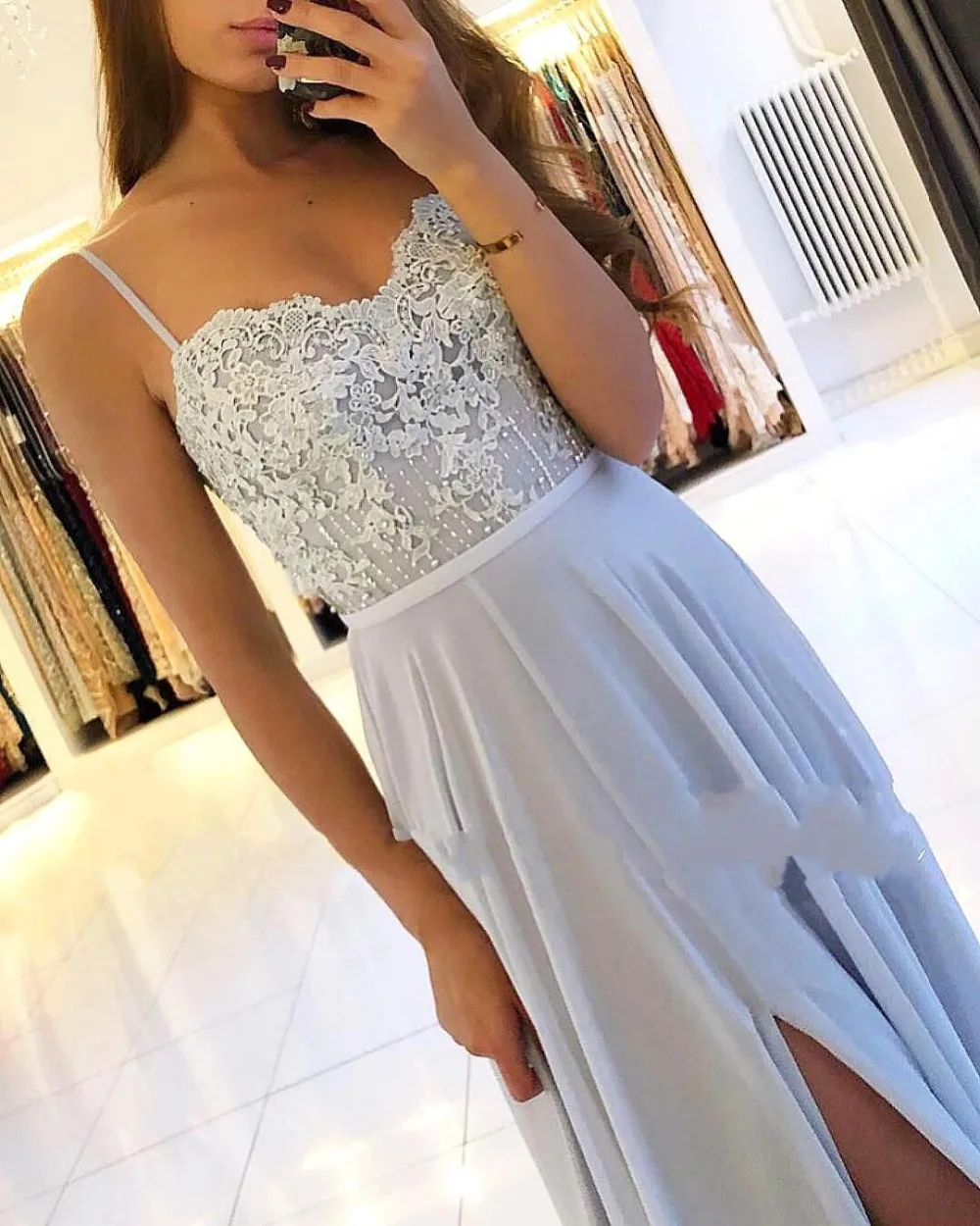 2019 Sexy Beading Slit Evening Dresses Long Elegant Appliques Open Back Evening Gowns for Women Custom Make Plus Size Dress 2019 Sexy Beading Slit Evening Dresses Long Elegant Appliques Open Back Evening Gowns for Women Custom Make Plus Size Dress