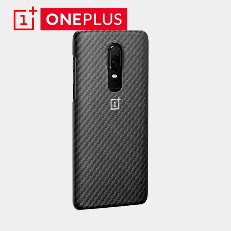 Чехол для OnePlus 6 Официальный чехол Karbon материал арамидное волокно PC полукруглая задняя крышка оболочка песчаник карбон для OnePlus6